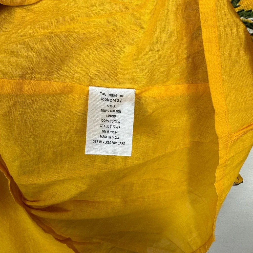 Rahi Del Sole Chiara Mini Dress in Yellow Floral Size M